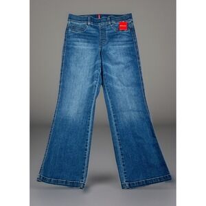SPANX Cropped Kick Flare Denim Pants | Pull-On Stretch Jeans